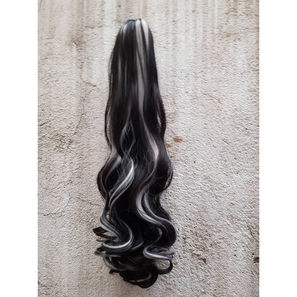 Tóc ngoạm line bạch kim 💖FREESHIP💖 ngoạm tóc giả đính line, ngoạm line tóc tóc giả Sỉ 55k
