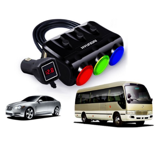 BỘ CHIA TẨU HYUNDAI HY26 - 3 TẨU + 2 CỔNG USB - HYUDAI HY-26