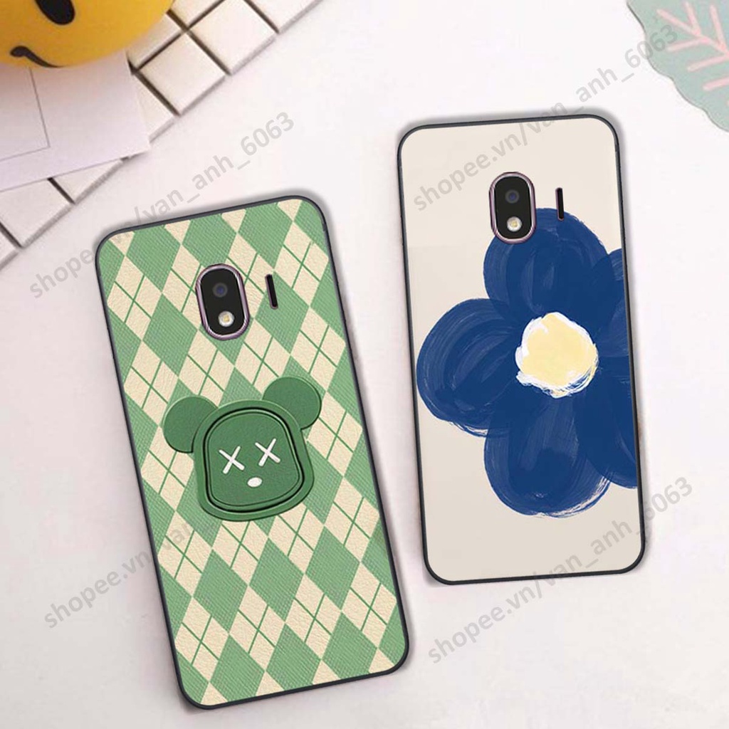 Ốp lưng Samsung J4 2018 in hình hoa, gấu rich bear nghệ thuật, thời trang