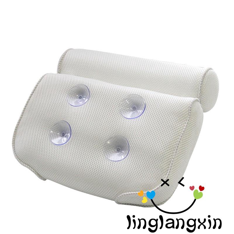 Gối tựa cổ chống trơn kích thước 35x33x6cm nặng 430g gắn bồn tắm sang trọng