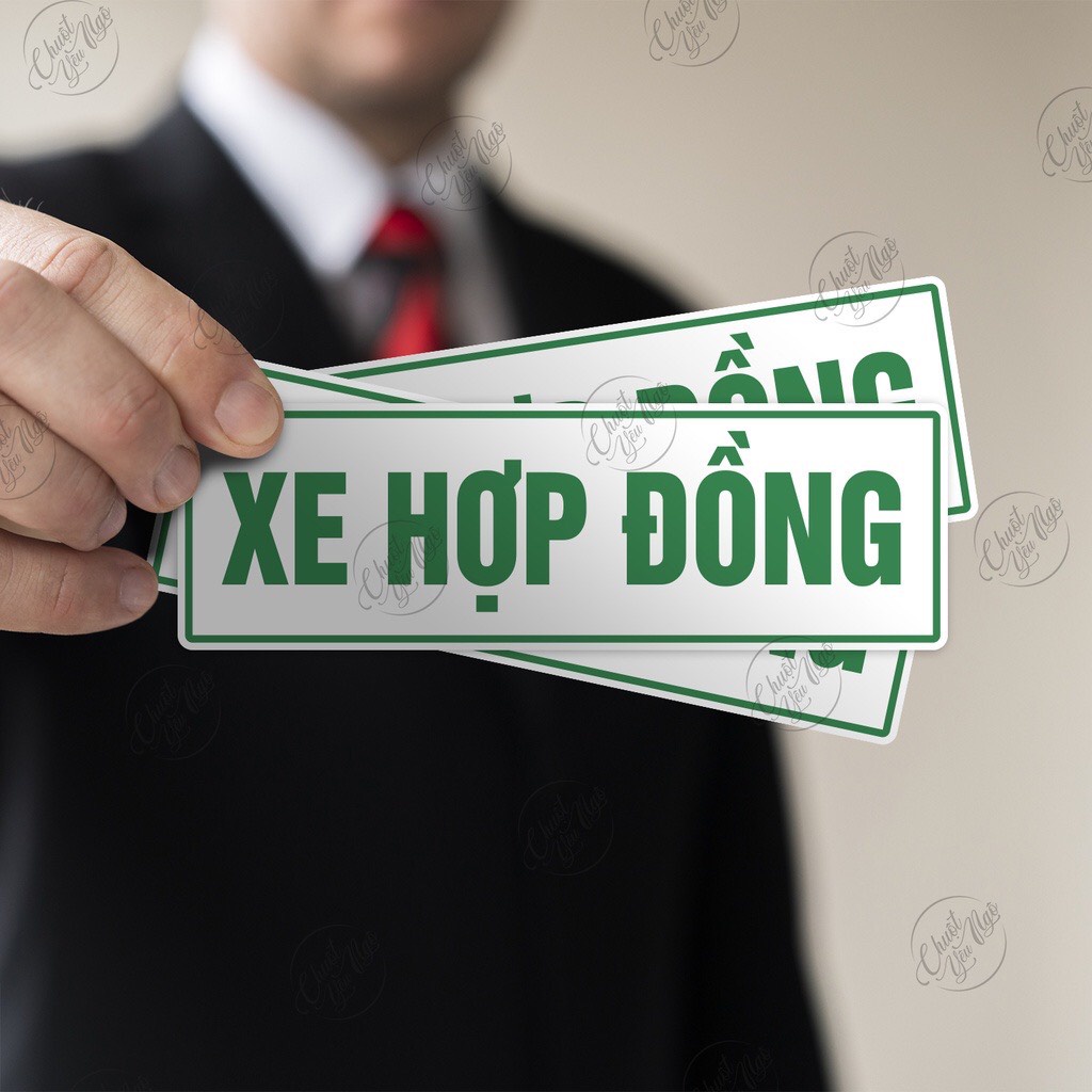 Combo 2 miếng dán Xe Hợp Đồng dán xe ô tô , decal chống nước , cáng màng kim tuyến NT 63