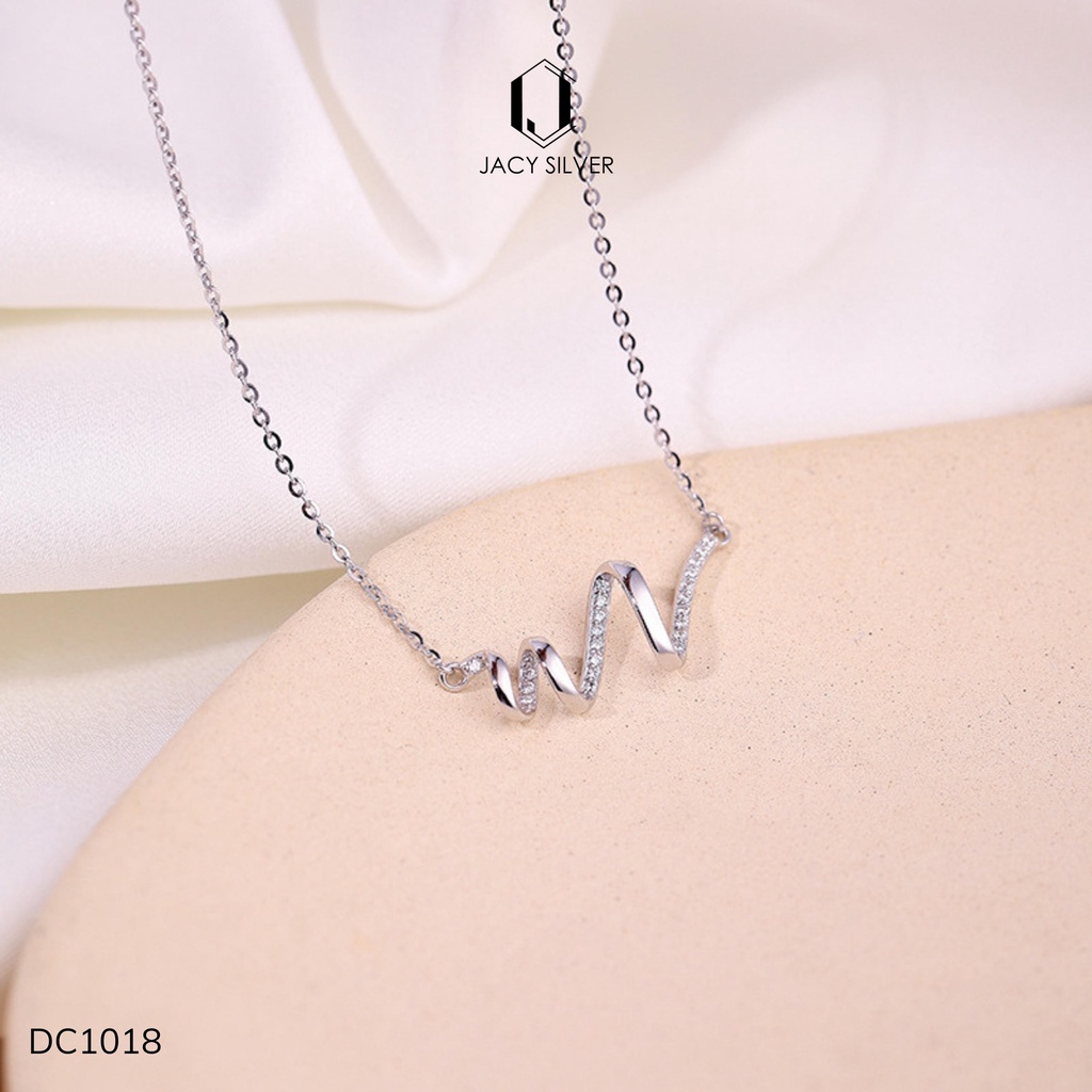 Dây Chuyền Bạc Ý Jacy Silver, Vòng Cổ Bạc 925 Thiết Kế Xoắn Ốc DC1018