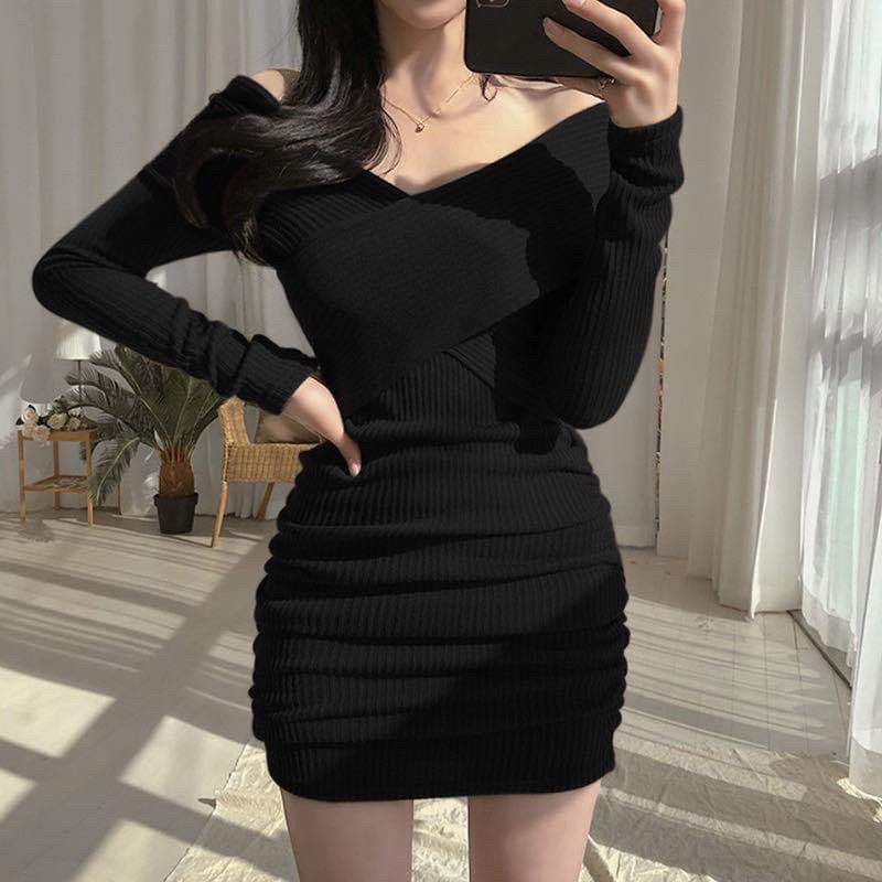 Váy body thun gân VJ004