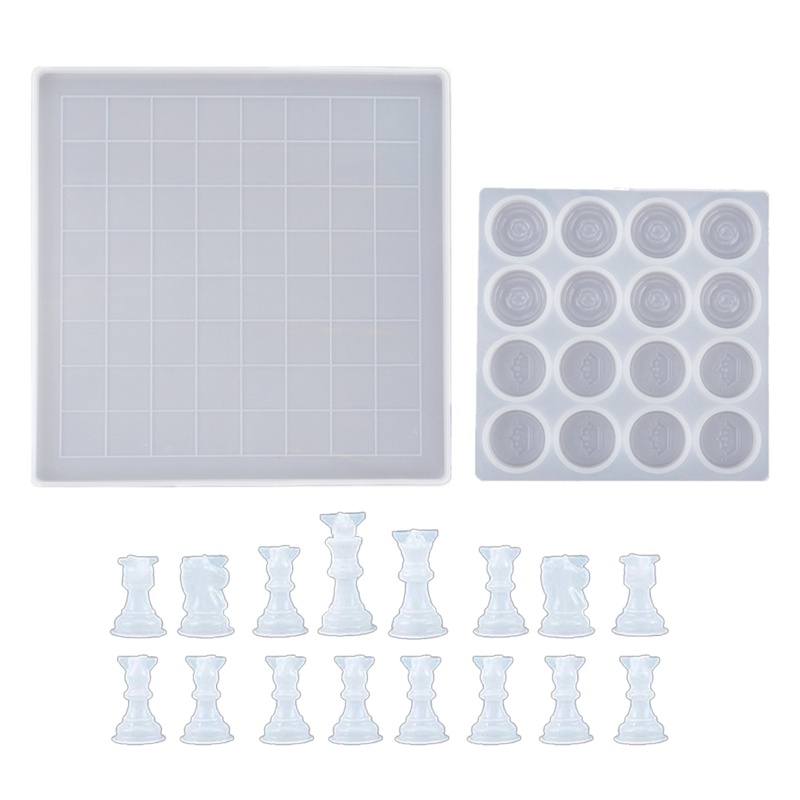 Bộ 18 Khuôn Silicone Hình Quân Cờ Vua 3D Độc Đáo