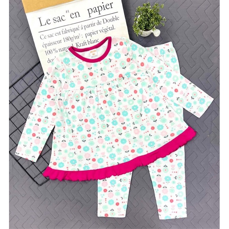 Bộ dài tay babydoll sz đại vải xuất đẹp