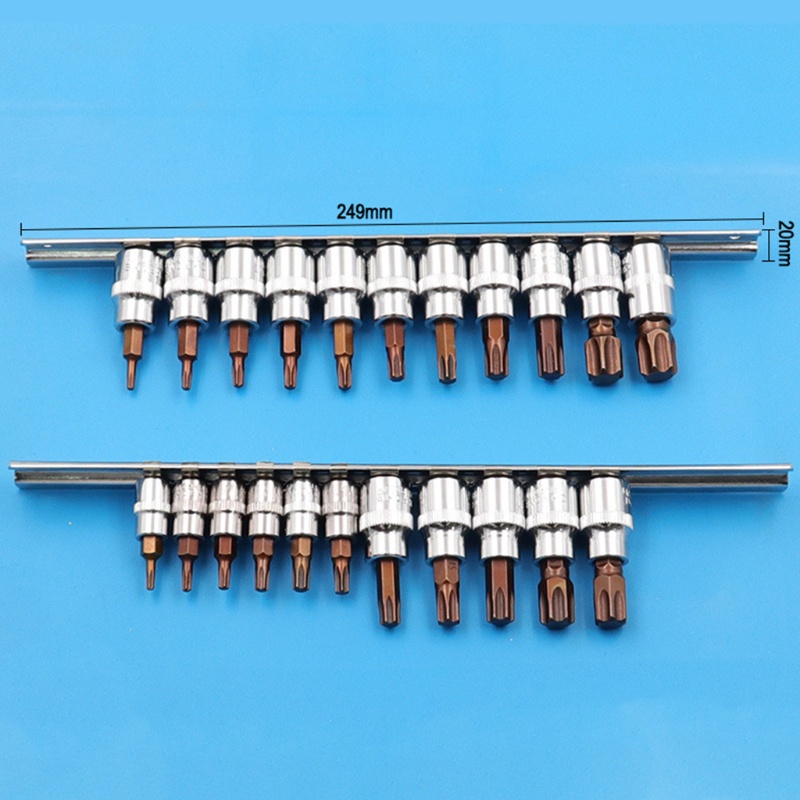 Bộ Cờ Lê Lục Giác 3 / 8 &quot;1 / 4&quot; Bằng Thép Chrome Vanadium Chuyên Dụng