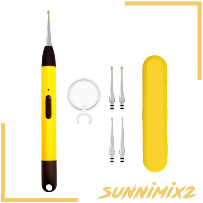 Set dụng cụ vệ sinh lấy ráy tai có đèn led sạc cổng USB