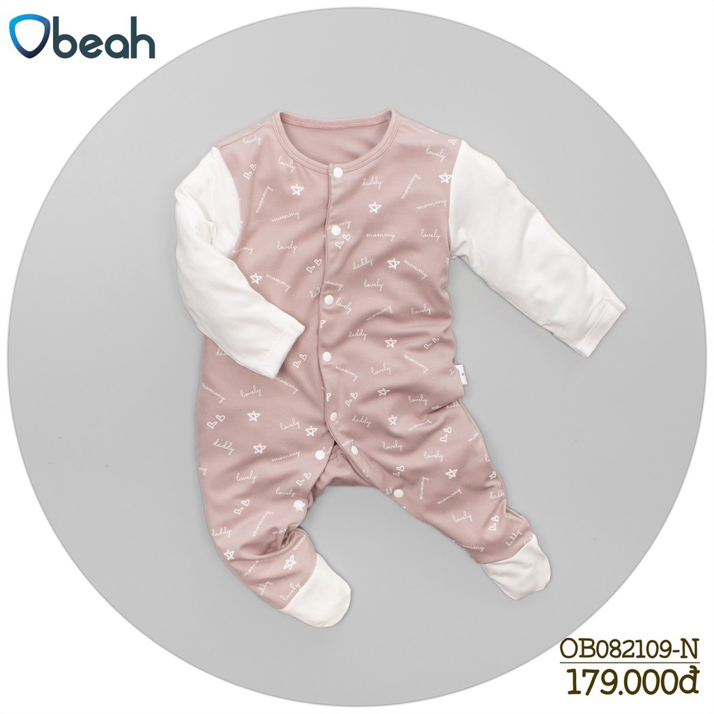 Bộ Bodysuit Obeah tất liền màu nâu chất liệu Petit Fullsize 59 đến 80 cho bé yêu từ 0 đến 18 tháng