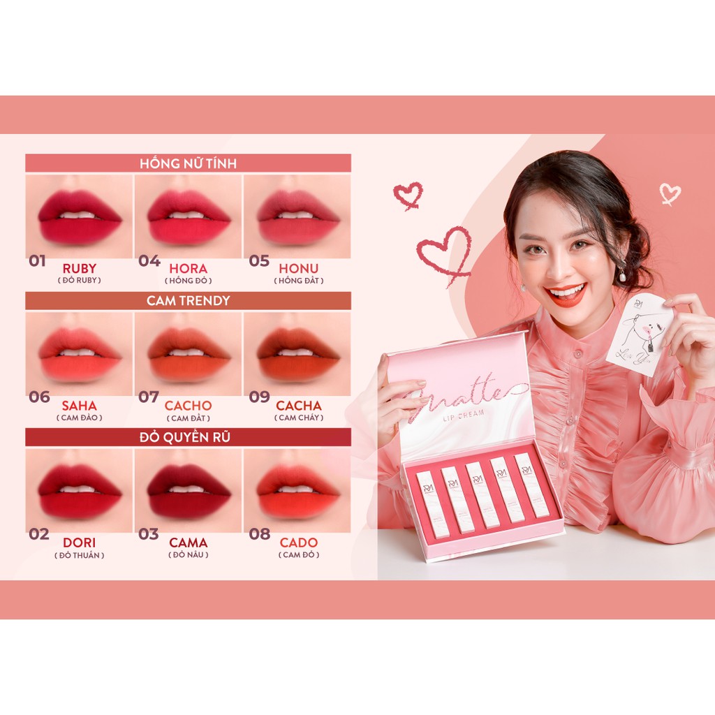 {ĐỦ 9 MÀU SON YÊU THÍCH} - SON KEM LÌ CHÍNH HÃNG ROSMAKE | BigBuy360 - bigbuy360.vn