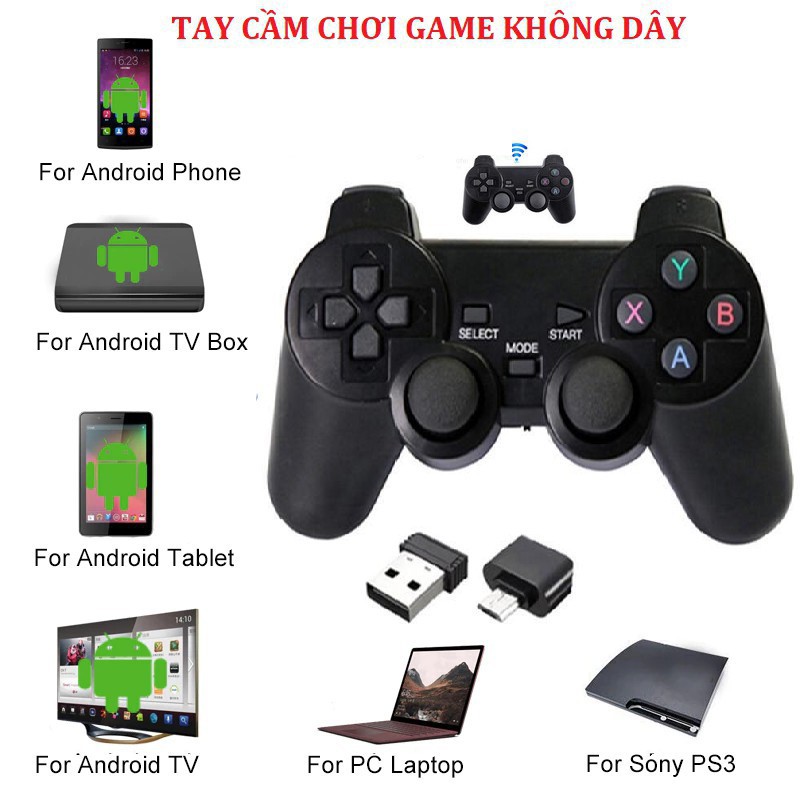 Freeship Tay Cầm DS-PS4 Không Dây game không dây 2.4ghz Android PC TV Box