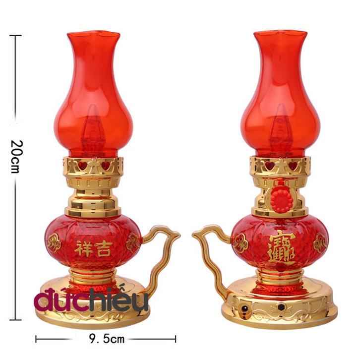 Đèn dầu điện tử dùng pin – Đức Hiếu Shop