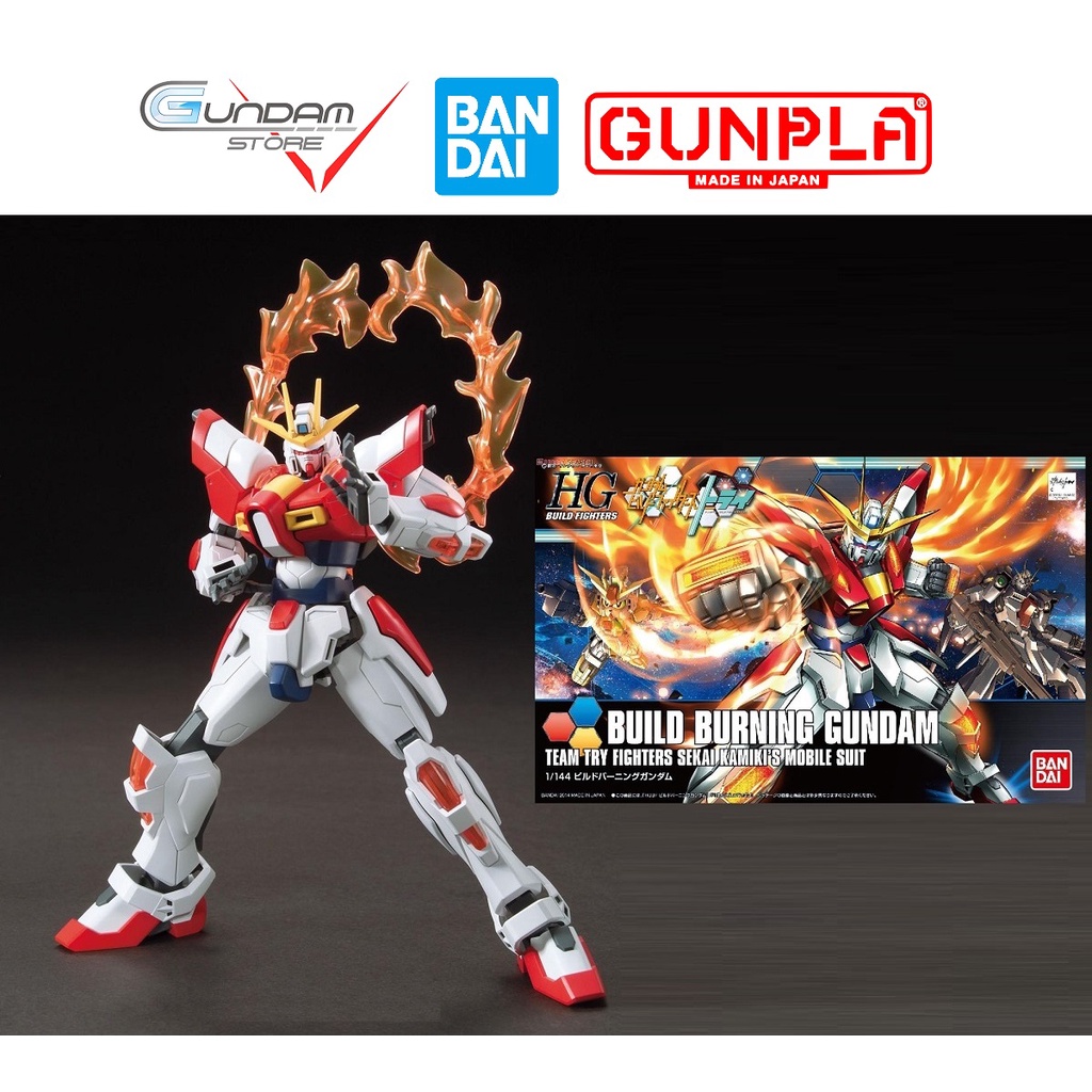 Mô Hình Gundam HG Build Burning 1/144 Bandai HGBF Kamiki Build Fighters Try Đồ Chơi Lắp Ráp Anime Nhật