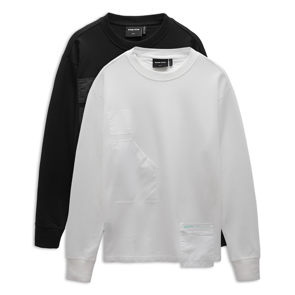 Áo Nỉ Nam Long Sleeve Para Pocket , Chất Nỉ Thoải Mái , AN001606 ,Somehow