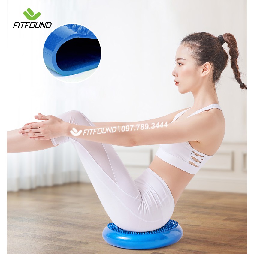 Bóng đệm thăng bằng tập gym yoga 33 34 cm có gai massage - Balance ball