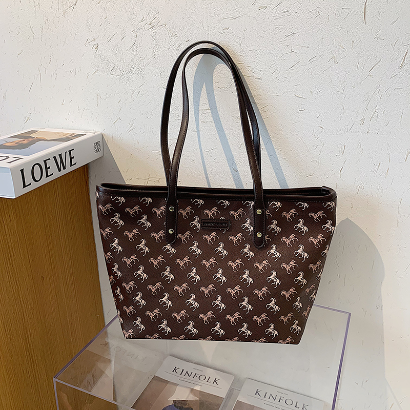 Túi tote IELGY sức chứa lớn in họa tiết thời trang mùa hè cho nữ