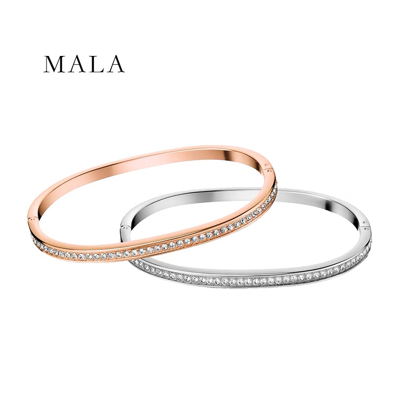 Vòng Tay MAYEBE LAVEND Thép Titan Đính Đá Zircon Hàn Quốc Cho Nữ