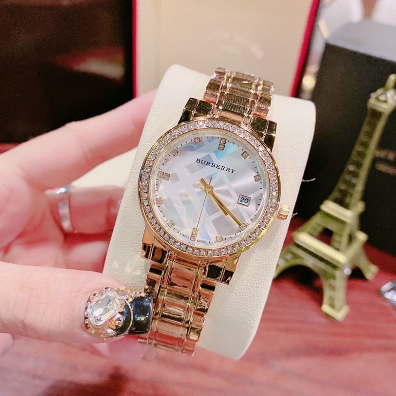 Đồng hồ nữ đeo tay BURBERRY cao cấp thời trang đẹp  dây thép không gỉ bảo hành 12 tháng freeship -DHN15