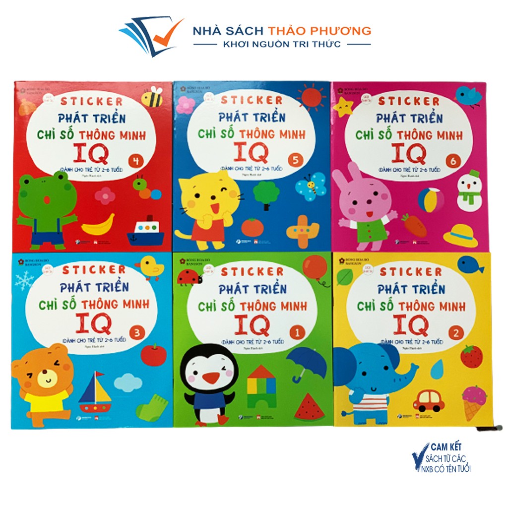 Sách - Sticker phát triển chỉ số thông minh IQ cho bé 2-6 tuổi - NPH Pingbooks - Lẻ tùy chọn