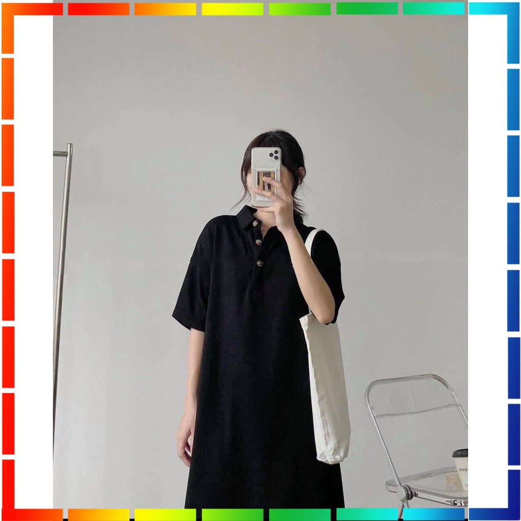 ( ẢNH THẬT ) - ÁO POLO DÁNG DÀI CÁ TÍNH CHẤT COTTON THOÁNG MÁT - MỊN MÀNG PHONG CÁCH HÀN QUỐC CỰC ĐẸ | BigBuy360 - bigbuy360.vn