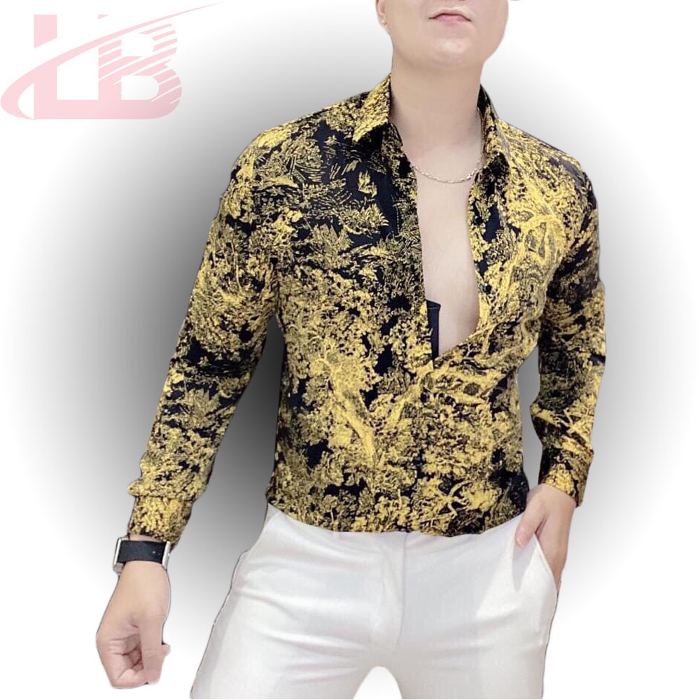 Áo sơ mi lụa dài tay nam LB029, vải dày, mát , đường may sắc sảo, áo sơ mi cao cấp LB1990 store