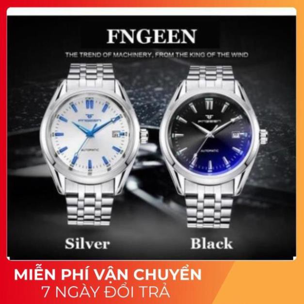 Đồng hồ nam cơ tự động FNGEEN automatic, chống nước chống xước, có lịch ngày