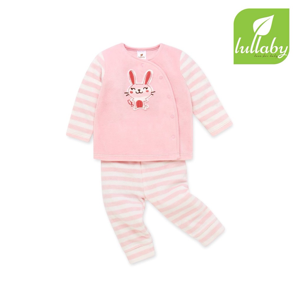 Bộ dài tay cài lệch băng lông LULLABY đông