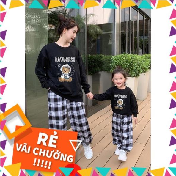 Áo hoodie nỉ gia đình cao cấp  Đồng phục Viet Family – Set họa tiết gấu Universe dễ thương