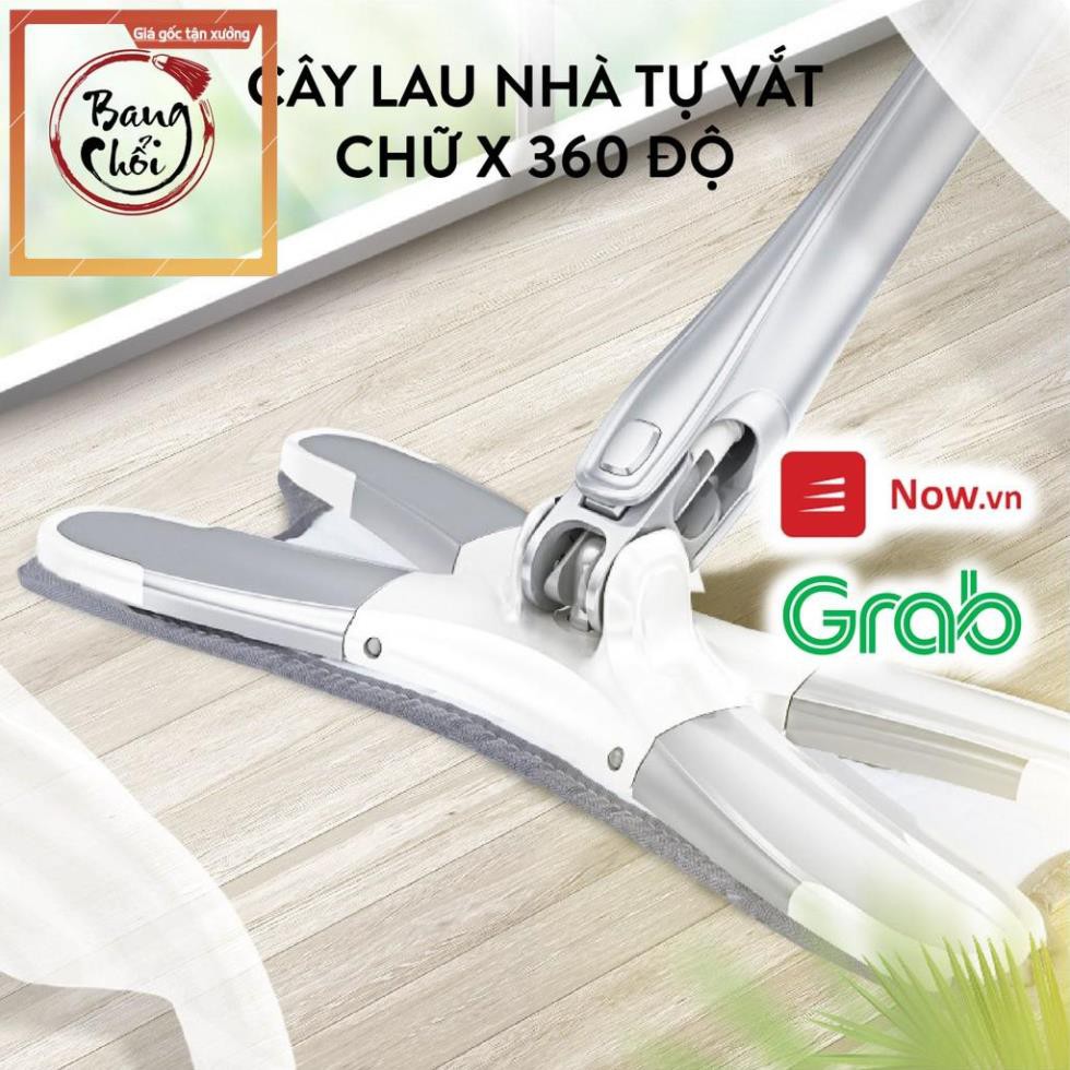 Cây lau nhà tự vắt vặn xoắn chữ X LOCK&COCK trục xoay 360 độ sử dụng dễ dàng thân thép sơn tĩnh điện