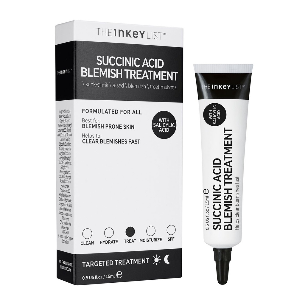 Tinh chất ngăn ngừa mụn Succinic Acid Acne Treatment -The INKEY List