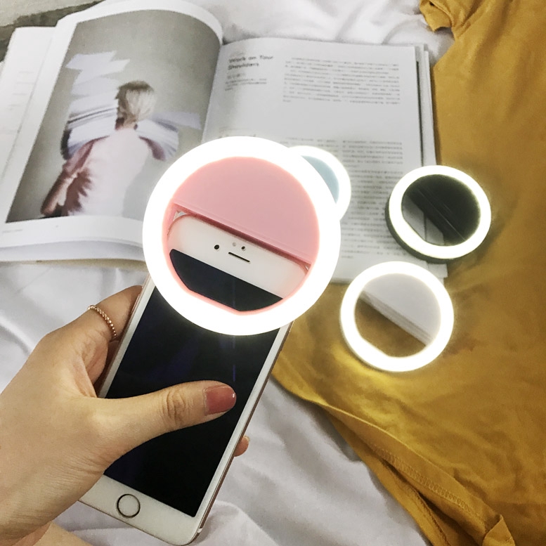 ĐÈN LED SELFIE CHỤP ẢNH CHO ĐIỆN THOẠI DẠNG KẸP RK12 - Siêu Sáng