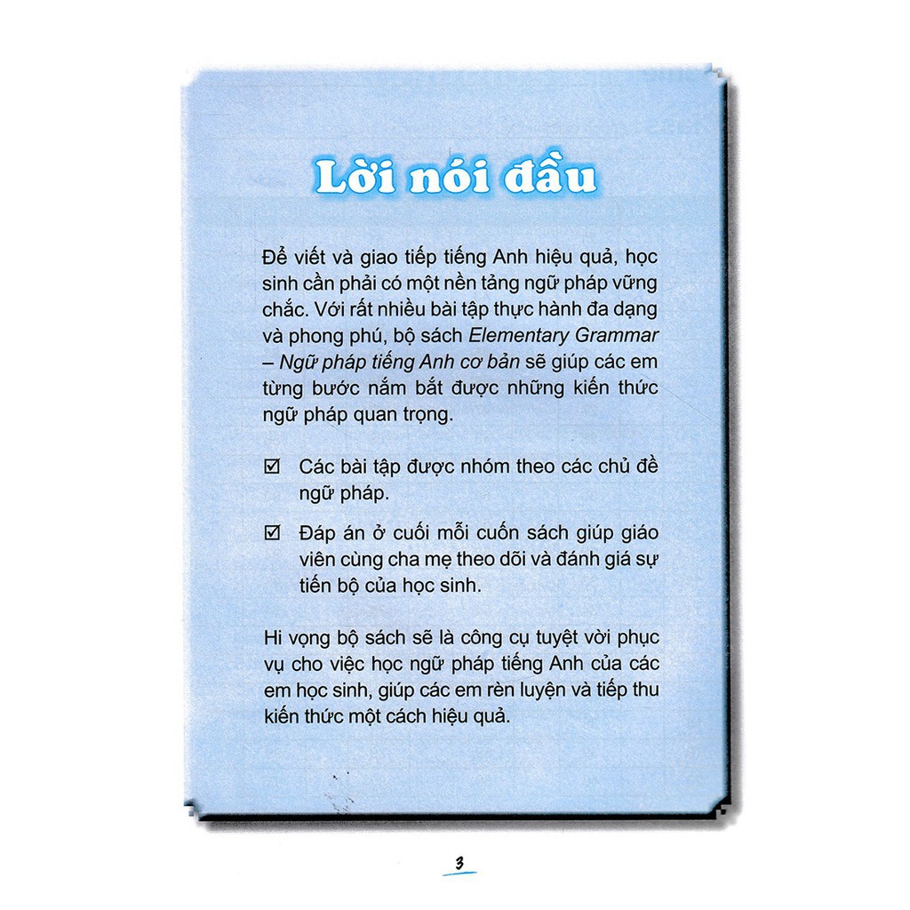Sách - Elementary Grammar - Ngữ pháp tiếng anh cơ bản dành cho học sinh - Quyển 3 | BigBuy360 - bigbuy360.vn