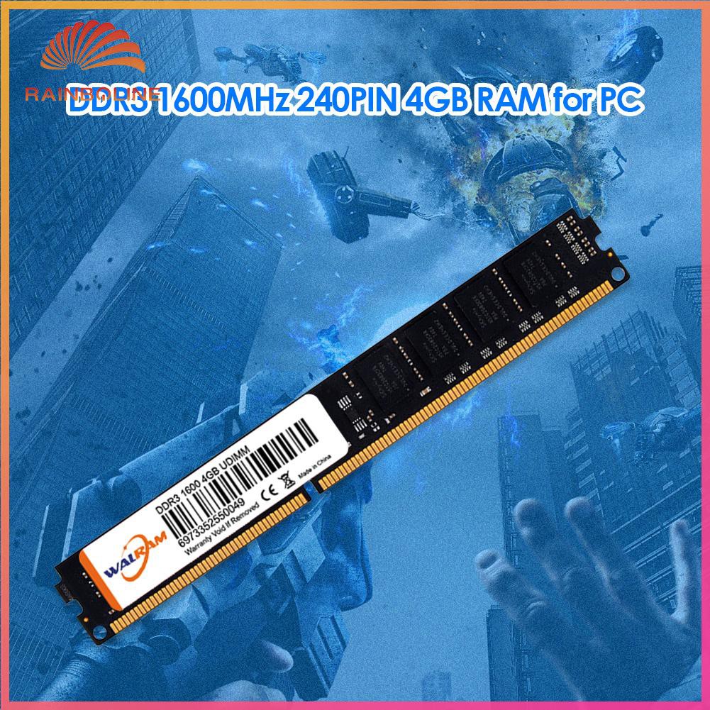 Bộ Nhớ Ram 240 Pin 4gb Pc3-12800 Ddr3 Ddriii 1600mhz Cho Máy Tính Bàn | BigBuy360 - bigbuy360.vn