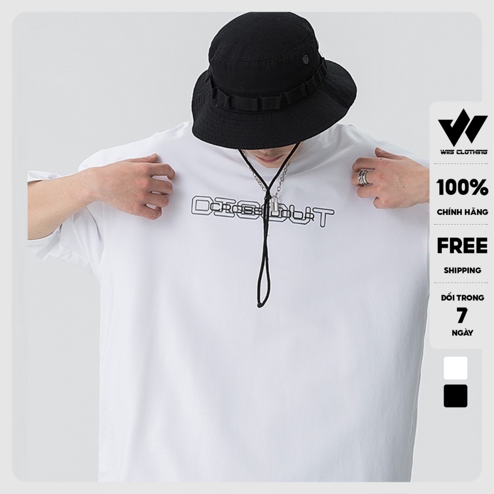 Áo phông tay lỡ unisex WIIS form rộng cotton Cross thun oversize nam nữ ulzzang