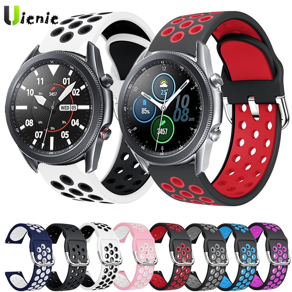 Dây Đeo Silicon Cho Đồng Hồ Samsung Galaxy Watch 3 45mm 41mm Band Active 2 Huawei Watch Gt 2 Honor Magic Watch 2