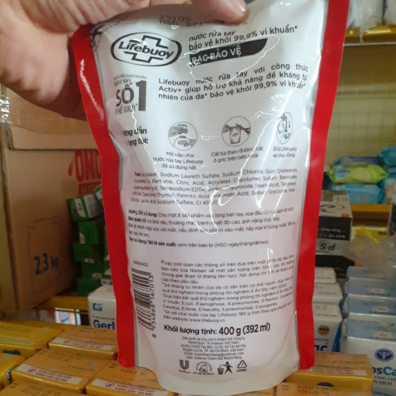 Nước rửa tay Lifebuoy - Bảo vệ vượt trội túi 450g