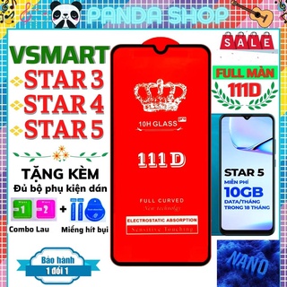 Kính cường lực vsmart star 5/ star 4/ star 3 dán full màn hình 111D trong suốt - Độ cứng cực cao bảo vệ điện thoại tốt
