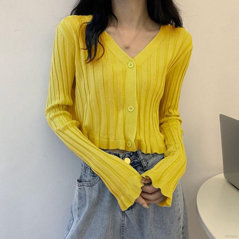 Áo Cardigan Dệt Kim Cổ Tim Xinh Xắn Cho Nữ | BigBuy360 - bigbuy360.vn