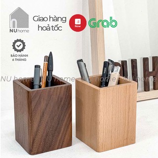 nuhome.vn | Hộp đựng bút tako, đựng cọ trang điểm để bàn bằng gỗ cao cấp, thiết kế đơn giản theo phong cách Nhật Bản