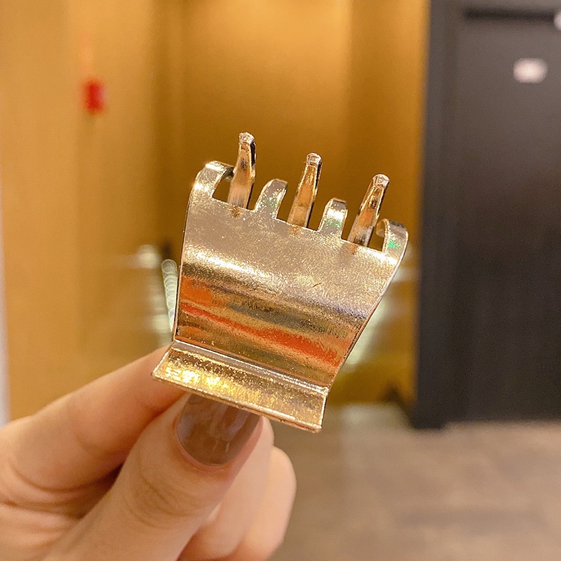 Kẹp tóc hình hàm cá mập nhỏ nhắn bằng kim loại phong cách Hàn Quốc xinh xắn dành cho nữ