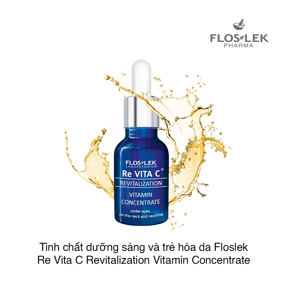 Serum vitamin C Floslek - tinh chất dưỡng ẩm làm sáng - giảm nhăn và trẻ hóa da Re Vita C 30ml