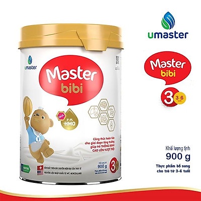 Sữa bột Umaster Master Bibi số 3 dành cho trẻ em từ 3-6 tuổi hộp 900gr