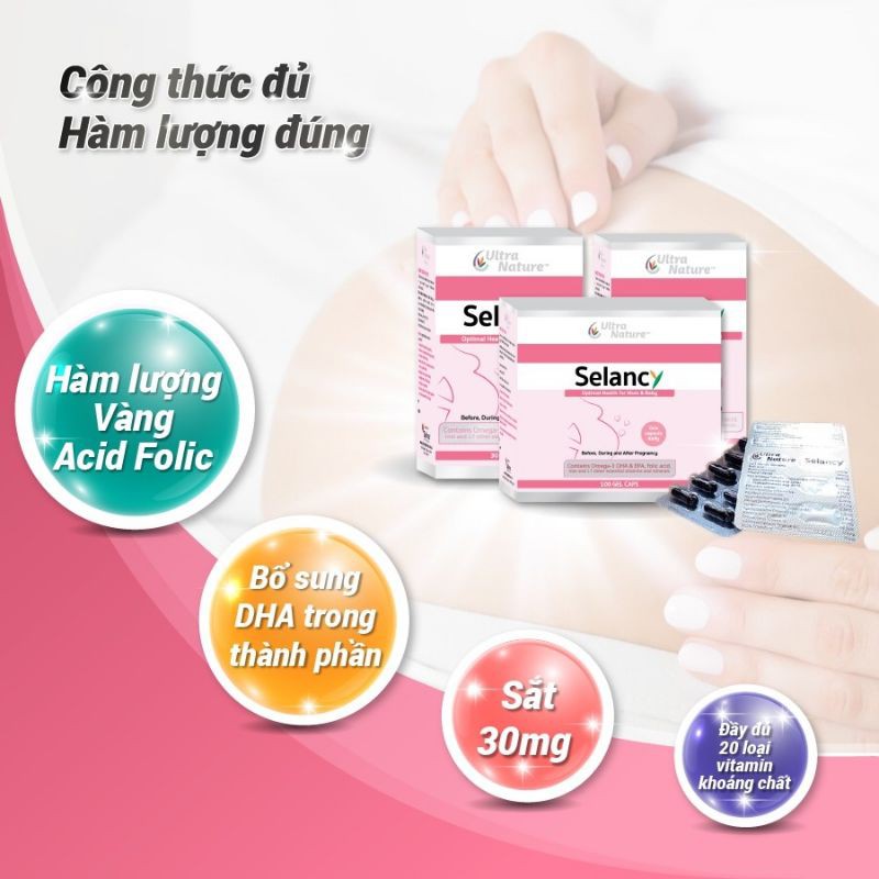 Vitamin Bầu Selancy _ Vitamin Tổng Hợp Giành Cho Phụ Nữ Mang Thai