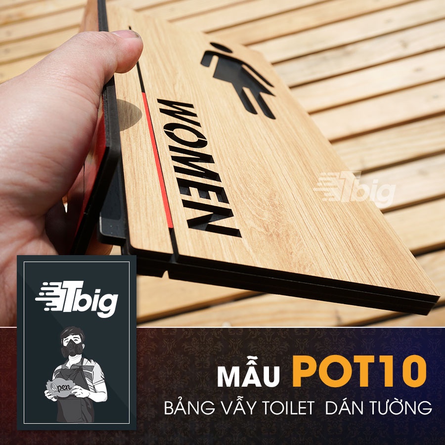 [HOT NEW] Bảng vẫy toilet gắn tường decor sang trọng