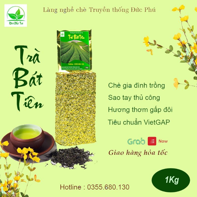 Trà Thái Nguyên BÁT TIÊN HẢO HẠNG 1KG, Sao tay thủ công truyền thống (vietGAP)