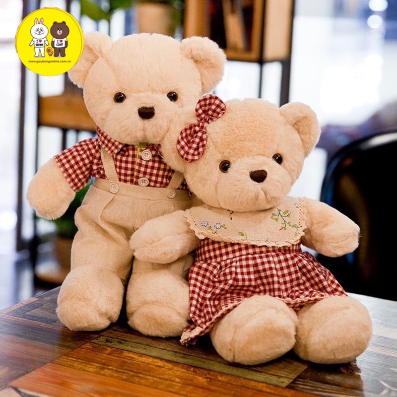 Gấu Bông Teddy - Teddy Gấu Mặc Đồ Đôi Cao Cấp - Xưởng Gấu Bông Việt Nam