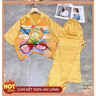 Bộ lụa pijama cánh dơi in 3D