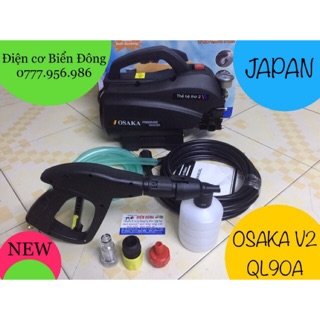 Máy rửa xe cao áp🔥FREESHIP🔥Tặng bình bọt tuyết 99k Máy rửa xe OSAKA QL90A V2 Nhật Bản 2400W đen nhám
