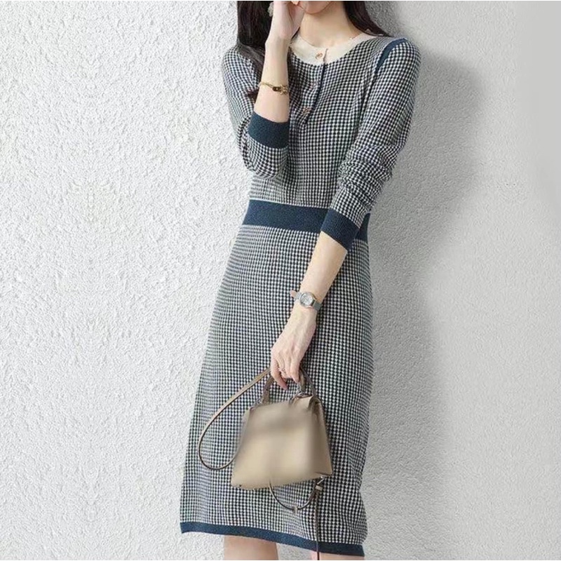 Váy len liền thân zikzak cho cô nàng công sở