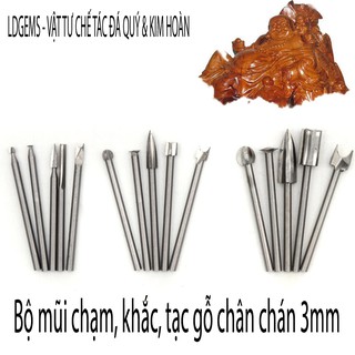 Bộ 15 dao khắc gỗ đa năng chân cán 3mm