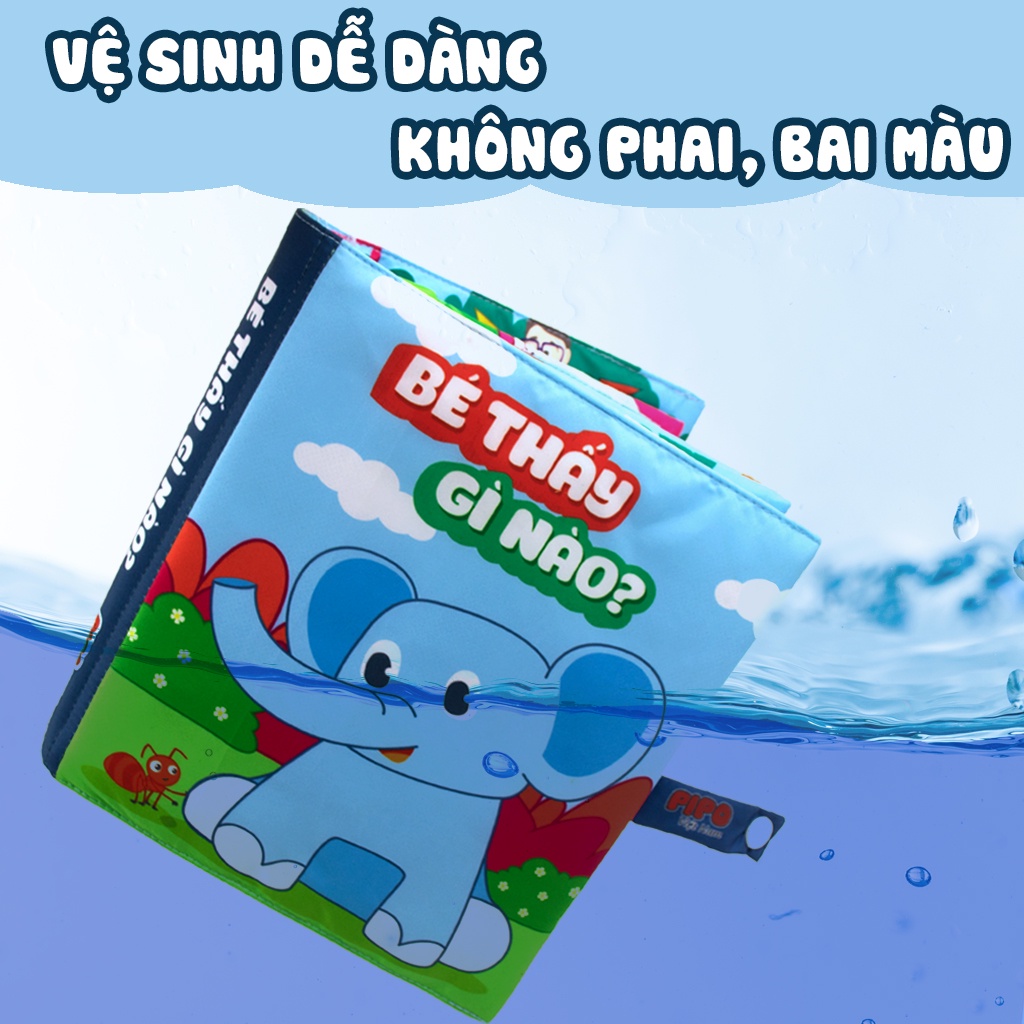 Sách vải hàng Việt Nam sách vải tương tác đoán đuôi "BÉ THẤY GÌ NÀO"